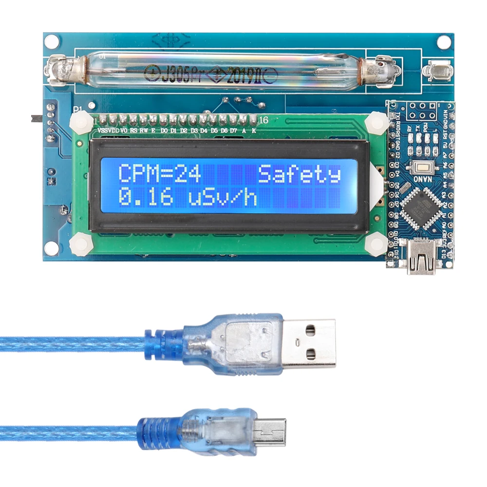 

Assembled DIY Geiger Counter Kit Module Nuclear Radiation Detector with LCD Display Electromagnetic Radiation Detector