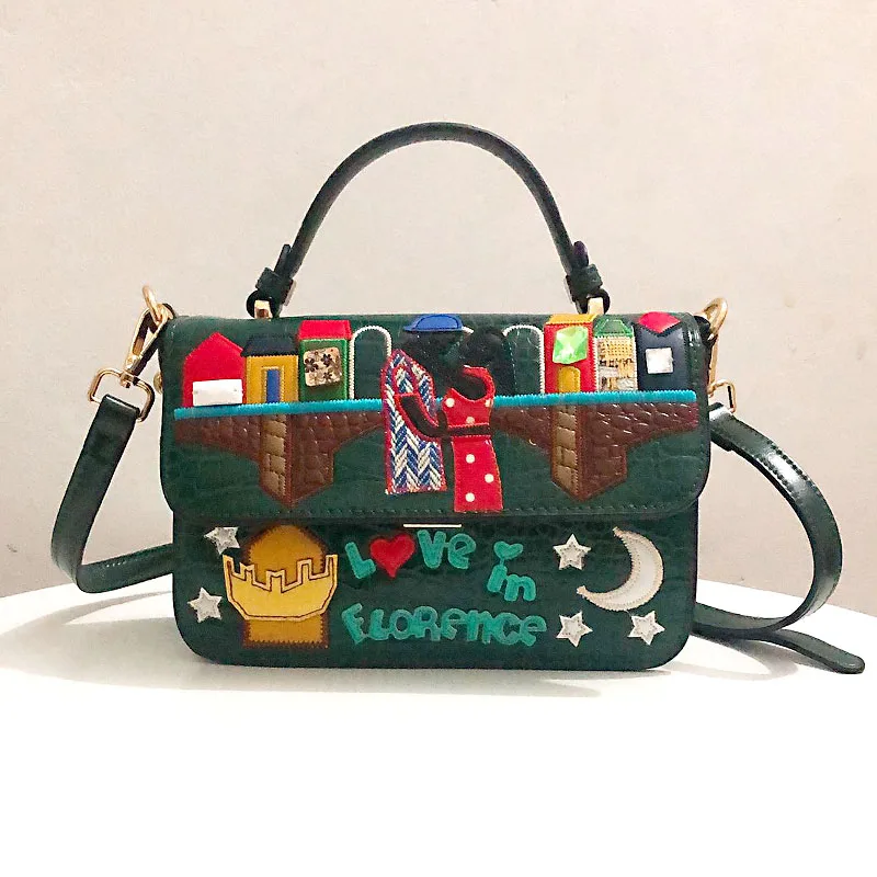 

GINYEZI 2020 new women's crocodile handbag cartoon Princess small square bag