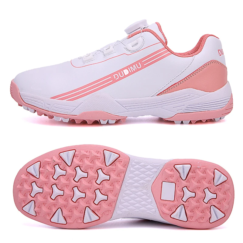 

New Professional Golf Shoes Women Men Spikeless Golf Wears Ladies Outdoor Walking Footwears Anti Slip Walking Sneakers