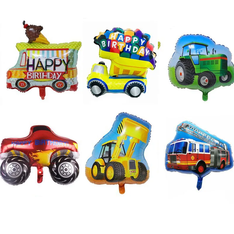 1 шт. светофор Мультяшные автомобильные воздушные шары пожарная машина трактор