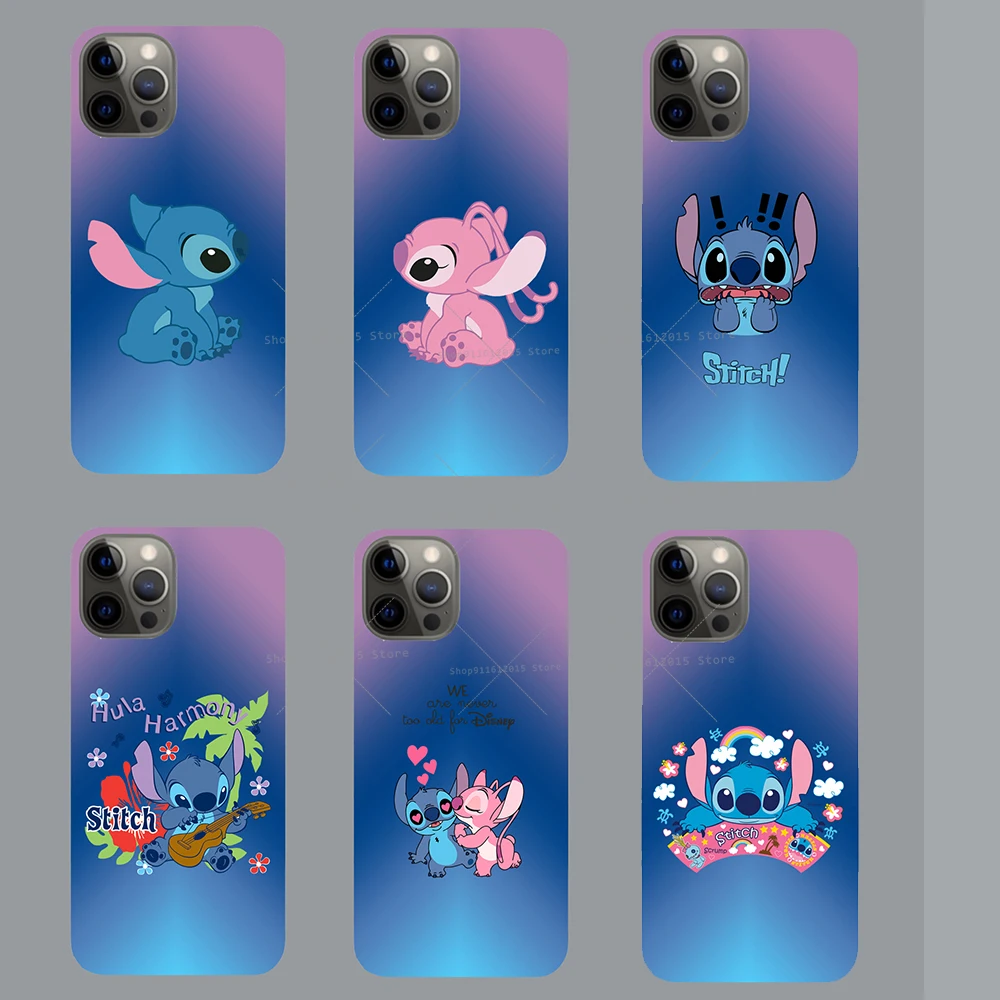 Чехол для телефона Disney Stitch IPhone 13 12 11 Pro Max Mini Xs Xr женский модный прозрачный чехол