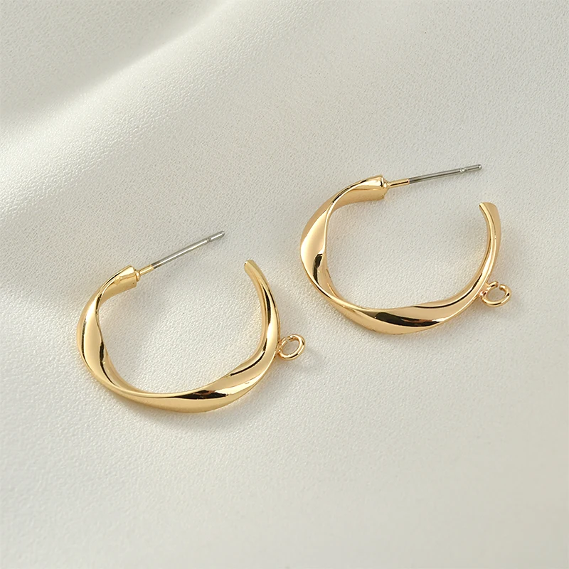 Усовершенствованная Геометрическая c-образная волнистая цепь ушной штифт DIY