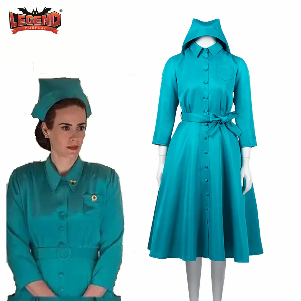 Новинка платье медсестры костюм для косплея синяя длинная Плиссированная юбка