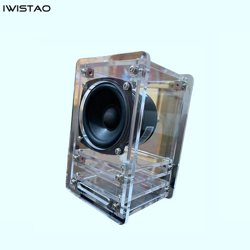IWISTAO 20 Вт HIFI 3 дюймовый прозрачный лабиринтный динамик 5 мм акриловая пластина 4 Ом