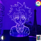 3d светодиодный светильник kilua из аниме Hunter X Hunter, ночник для спальни, милый акриловый ночник в подарок на день рождения, Hxh