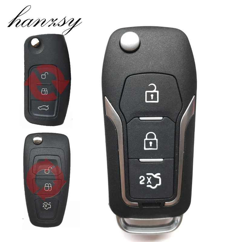 3 BT модифицированный откидной Чехол для ключа Ford C max Mondeo Focus Fiesta Connect S Max Galaxy HU101