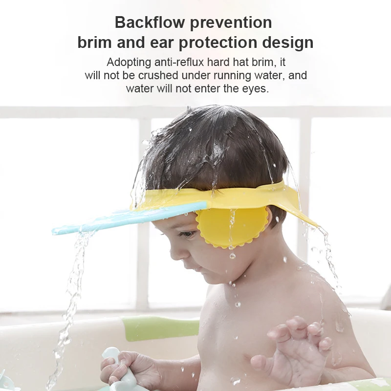 

6 стилей регулируемые детские шапочки для душа с мультяшным рисунком, Детский водонепроницаемый шампунь, защита для волос, безопасные для г...