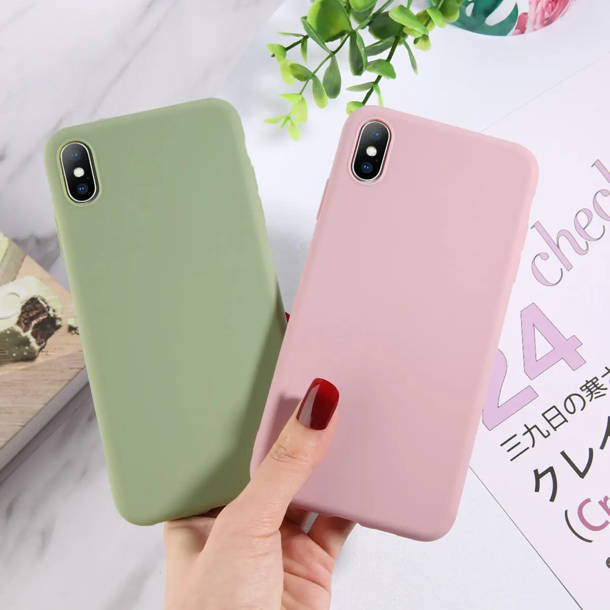 Moskado сплошной цвет мягкий силиконовый чехол для телефона iphone XS MAX XR X 8 7 6 6S Plus Funda Capa