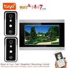 Видеодомофон TUYA, 7 дюймов, 12 дюйма, 2 камеры, Wi-Fi