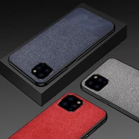 fabric cloth phone case for iphone 11 pro max xr x xs max soft black red blue luxury case for iphone 6s 7 8 plus brown cover hot