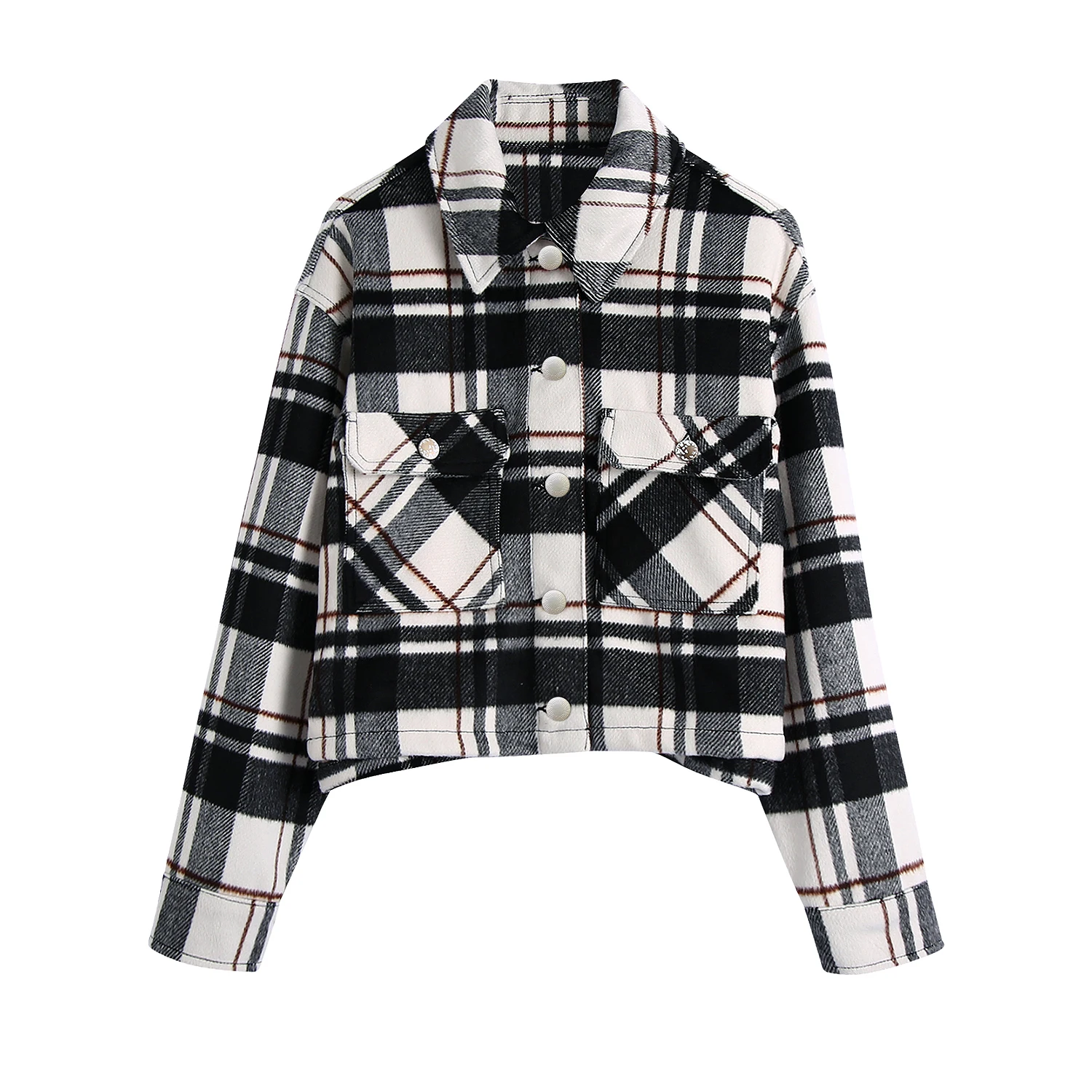 

JC·KILIG 2021 New Plaid Short Shirt Coat B2008