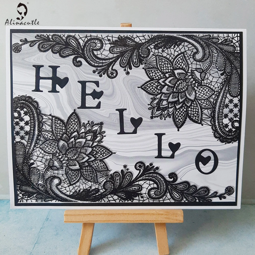 

Alinacutle CLEAR STAMPS Flower Rattan Branch Lace Scrapbooking Handmade Card Album Paper Craft Rubber Transparent Silicon Stamp