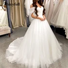 Женское блестящее длинное свадебное платье, ТРАПЕЦИЕВИДНОЕ блестящее платье с открытыми плечами, блестящее платье для невесты, 20212