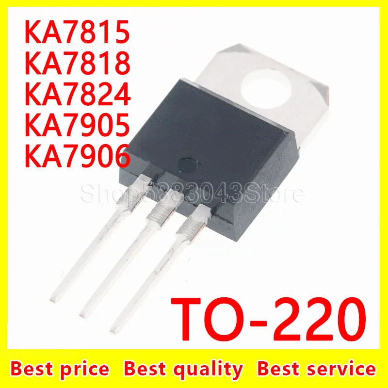 (10 шт.) 100% новый набор микросхем KA7815 KA7818 KA7824 KA7905 KA7906 TO 220|Запасные части| |
