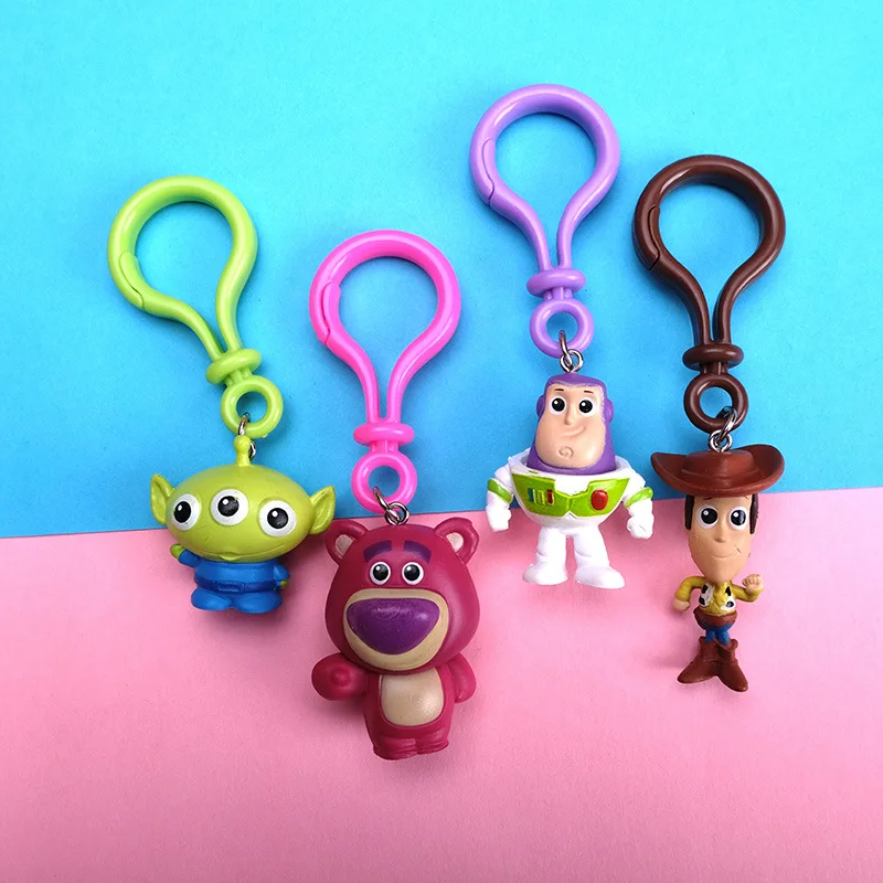 Disney Cute Movie Toy Story 4 Woody Buzz Lightyear PVC Action Figure Keychain Jessie KeyRing Toys for Children Gift | Украшения и