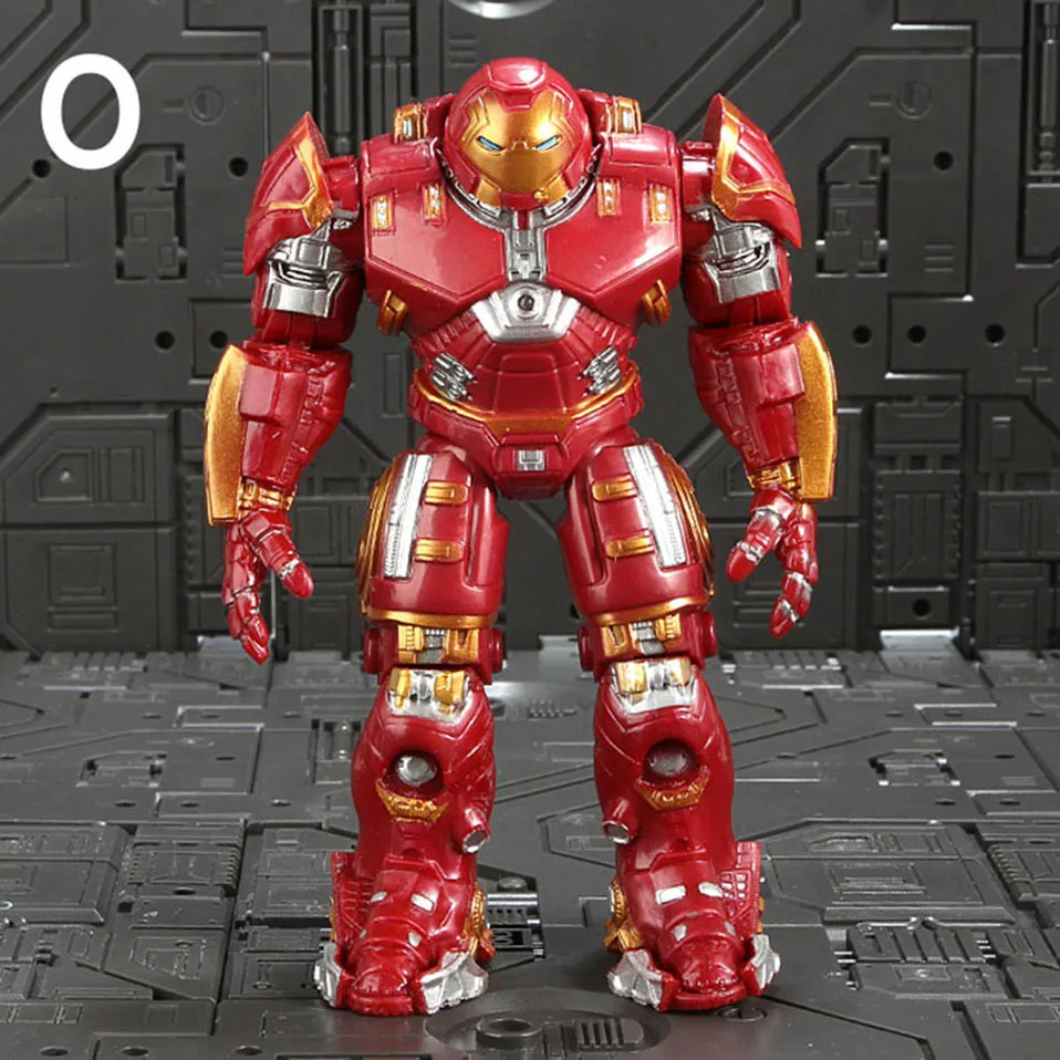O 7 шт./компл. Мстители Капитан Америка Venom танос «Человек-паук»; «Дэдпул»; Железный человек из ПВХ, движущаяся фигурка, Железный человек Коллекционная модель игрушки - Цвет: O