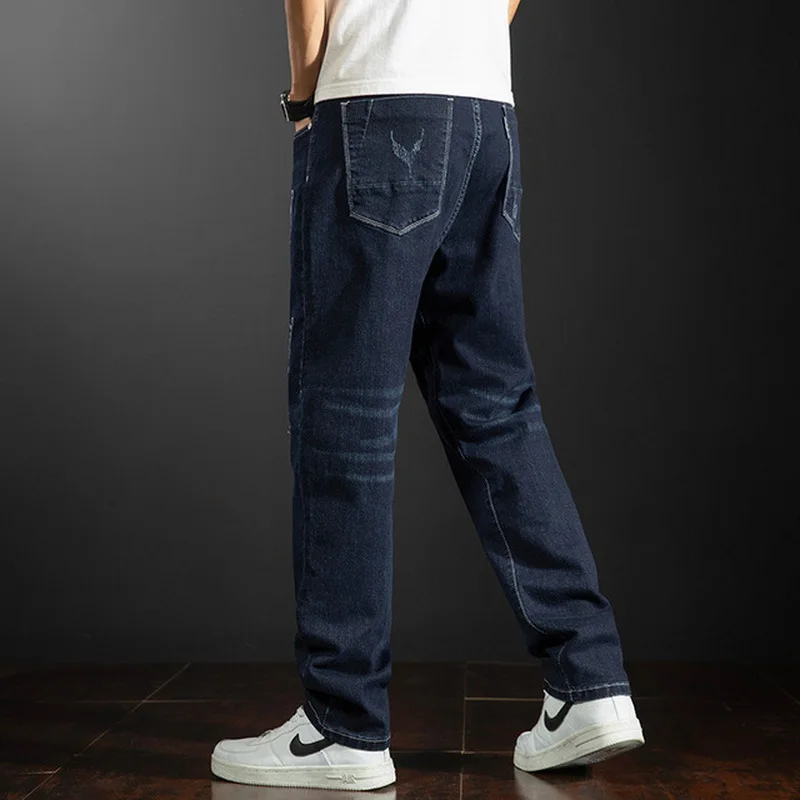 Men Jeans Washing Mens Hiphop Baggy Denim Pants Embroidered Jeans Male Cowboy Straight Trousers  Size 28-42