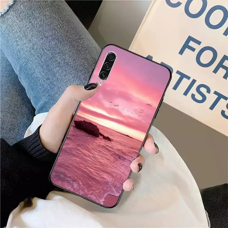 

Pink love clouds starry sky Phone Case For Samsung galaxy S 9 10 20 A 10 21 30 31 40 50 51 71 s note 20 j 4 2018 plus