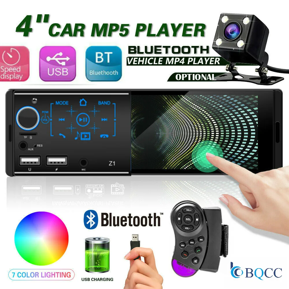 Автомагнитола 1Din с сенсорным экраном 4 1 дюйма mp5 плеером Bluetooth FM радио двумя USB