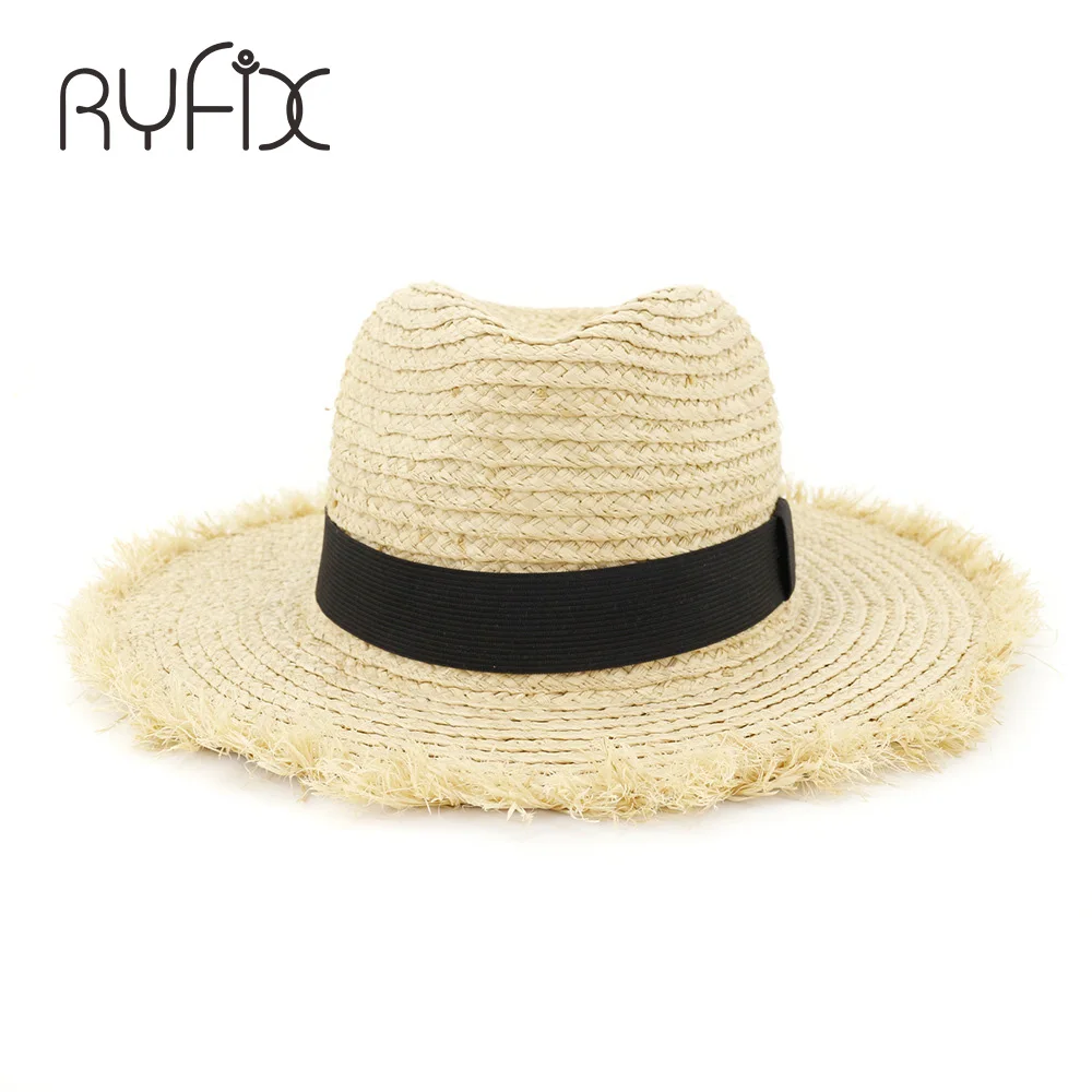 Весенне летняя модная корейская шляпа от солнца с широкими краями ручной вязки