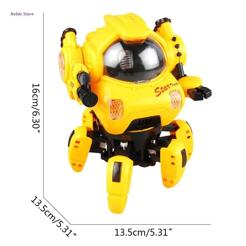 

6 Claw Robot Electric Toy with Lights and Sounds for Kids Chrismas Gifts