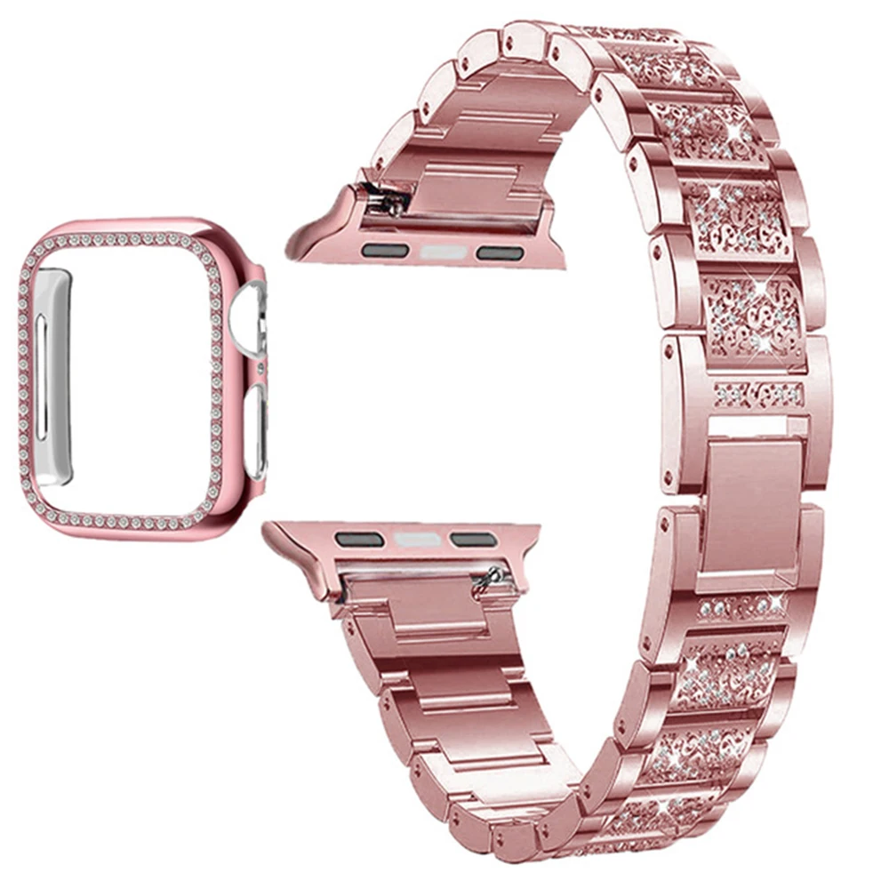 Браслет для Apple Watch Band 40 мм 44 38 42 женский браслет из нержавеющей стали с