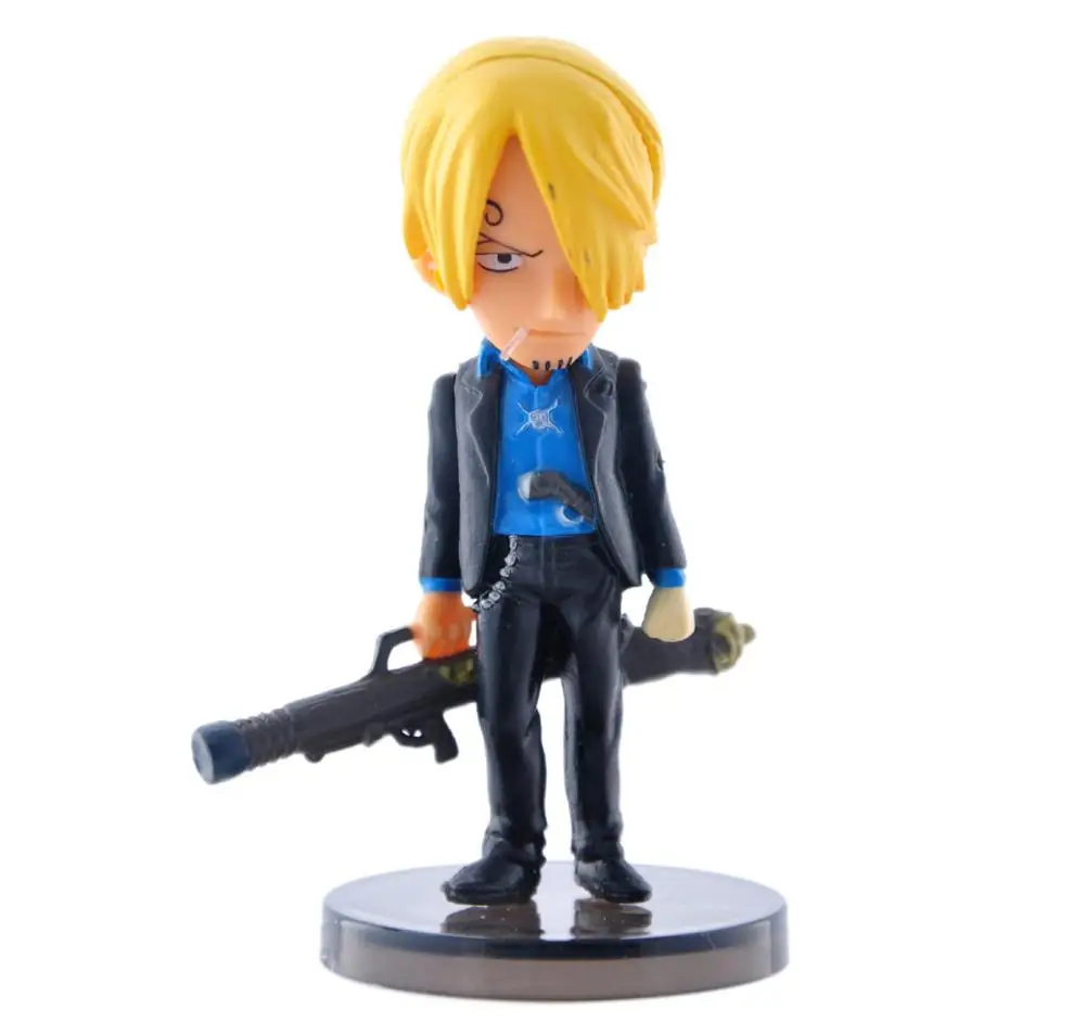 

Anime One Piece Luffy Sanji Zoro Brook Franky Chopper PVC Action Figure Collection Model Kids Toys Doll 6pcs/set