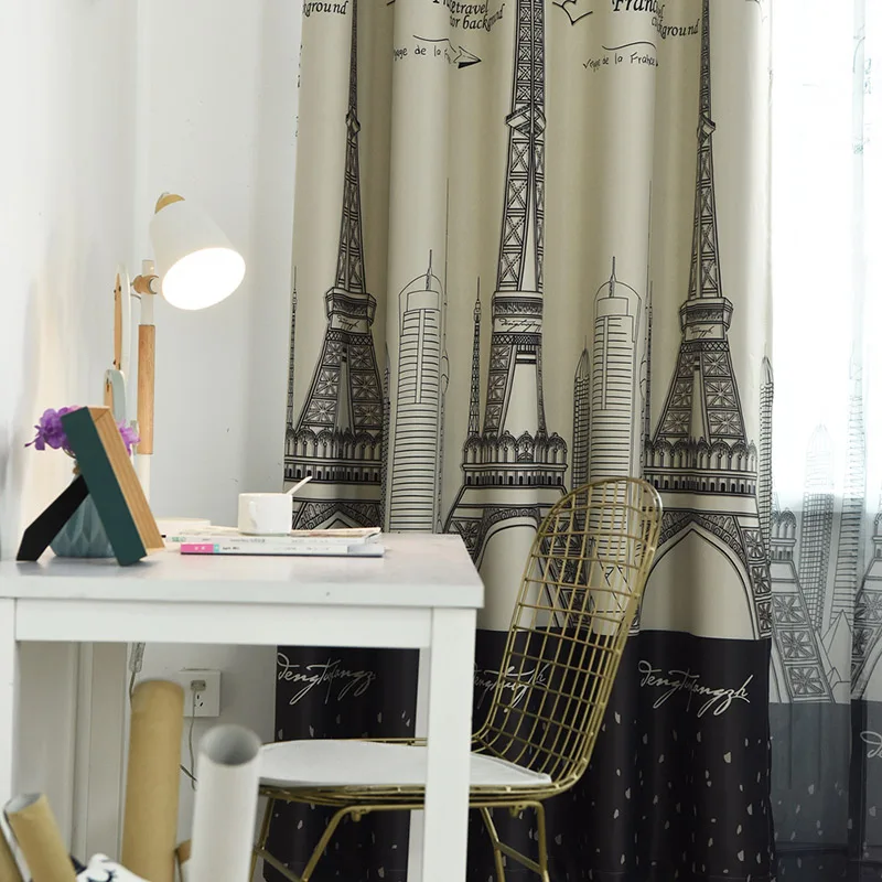 Европа и Америка телефон в Париже Железная Ткань для гостиной Φ WP288 # WS|Занавески| |