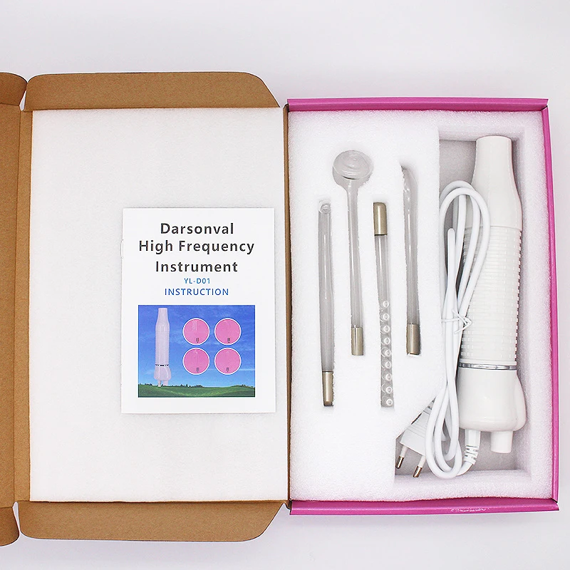 Портативный Высокочастотный электрод 4 в 1 для удаления пятен и акне устройство
