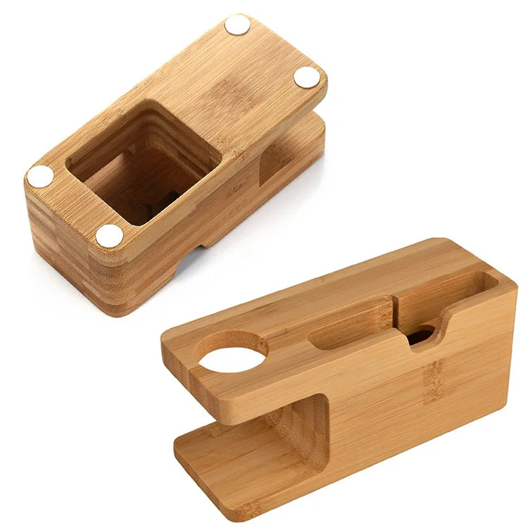 Подставка для часов под заказ Бамбуковая Деревянная зарядки док-станция