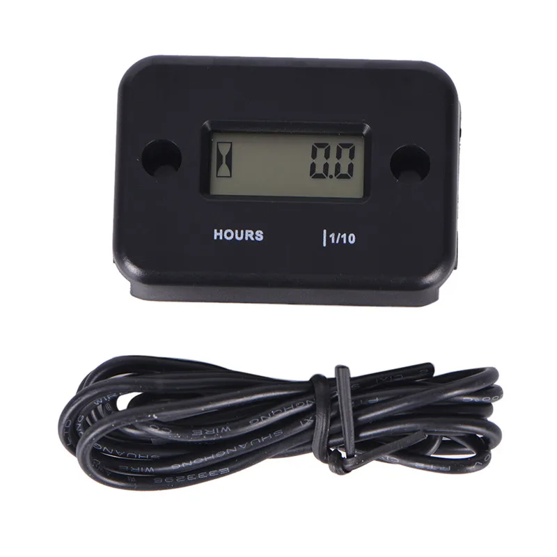 

1PC Waterproof Motorcycle Bike Timer Panel Hour Meter Machine Hours ATV LCD Hour Counter Digital Motorcycle Generator