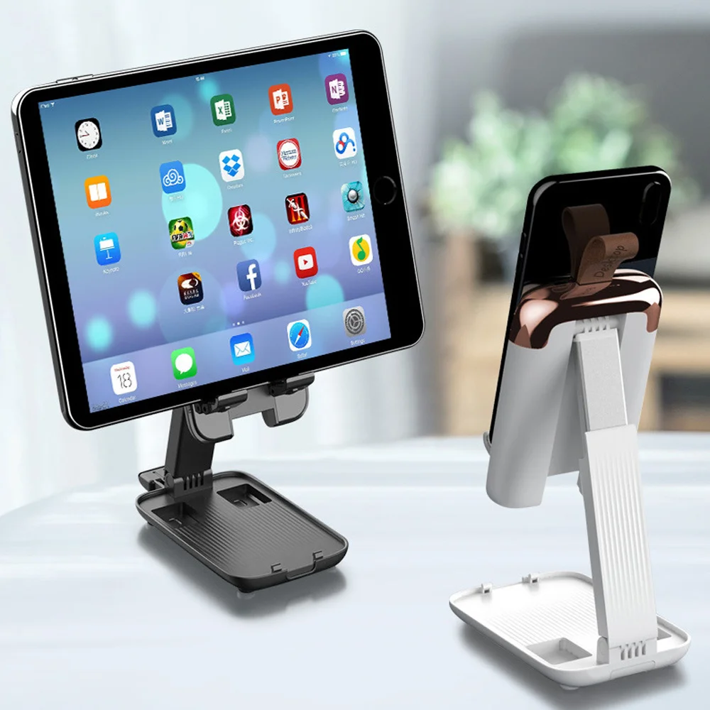 

Foldable Tablet Mobile Phone Desktop Phone Holder Stand for iPad iPhone Live Tiktok Desk Adjustable Table Cell Phone Stand