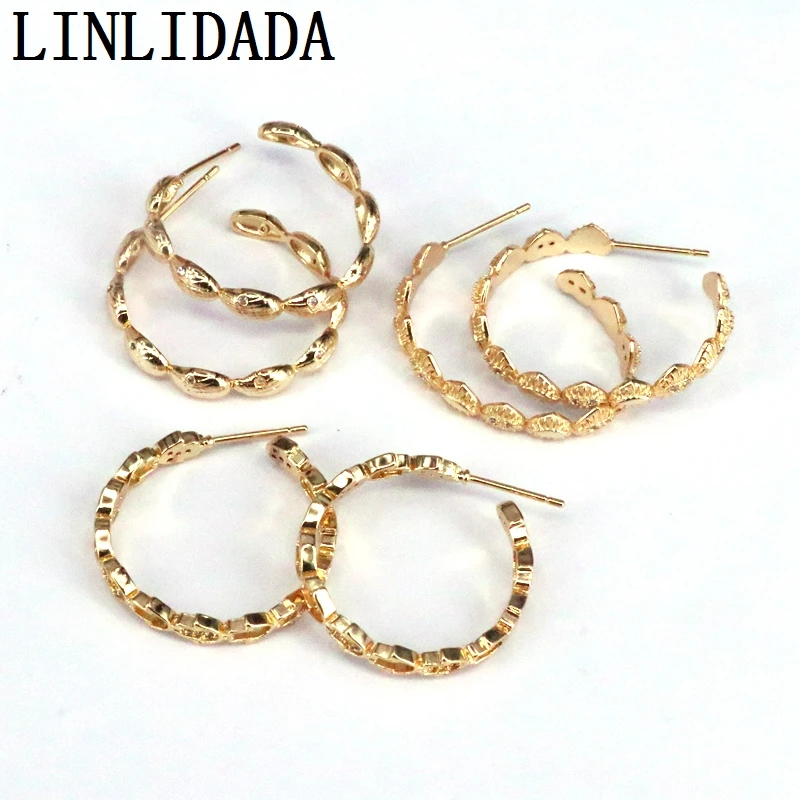 

Серьги-гвоздики женские круглые с прозрачным фианитом, 8 пар