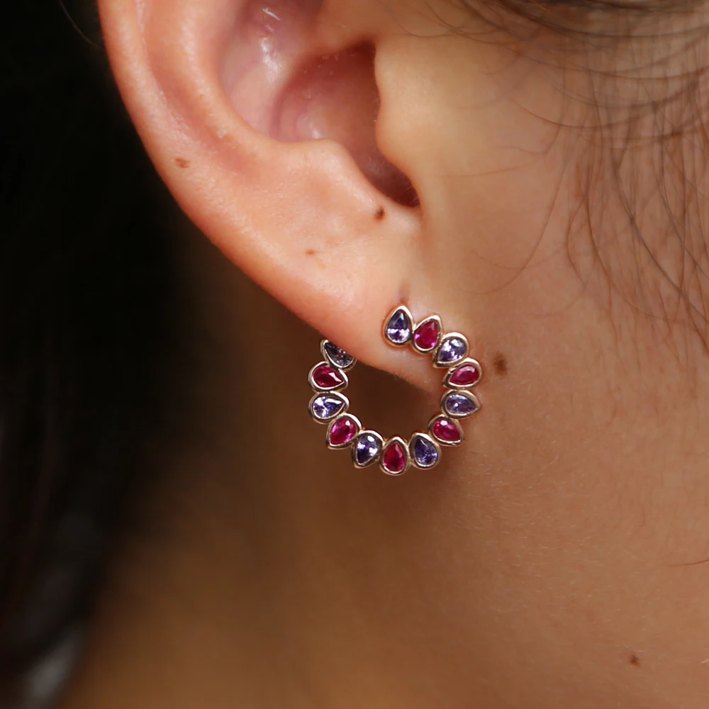 Серьги женские из серебра 100% пробы с фианитами | Украшения и аксессуары