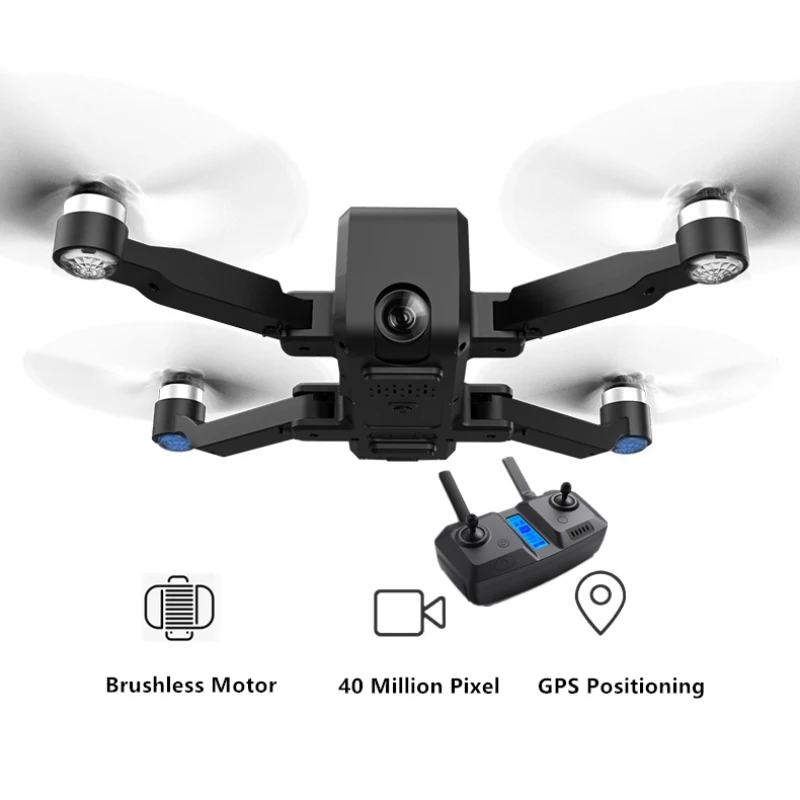 Складной бесщеточный Радиоуправляемый квадрокоптер GPS Smart Follow с камерой 4K Pixel FPV и