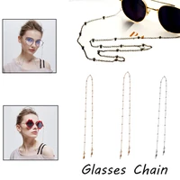 4 colors metal adjustable non slip beaded glasses chain sunglasses glasses holder eyewear retainer accessories glasses lanyard