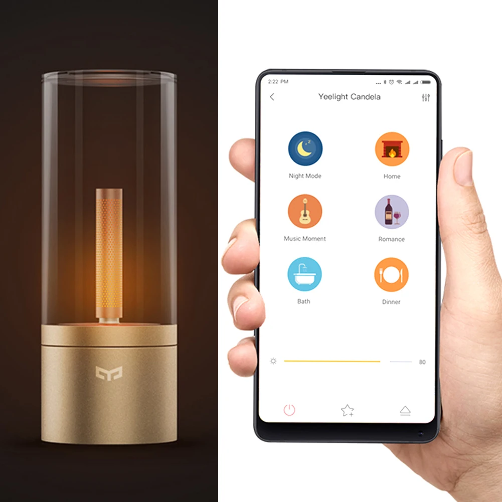 Алюминиевый сплав атмосферная лампа беспроводной ночник USB Bluetooth украшение Смарт
