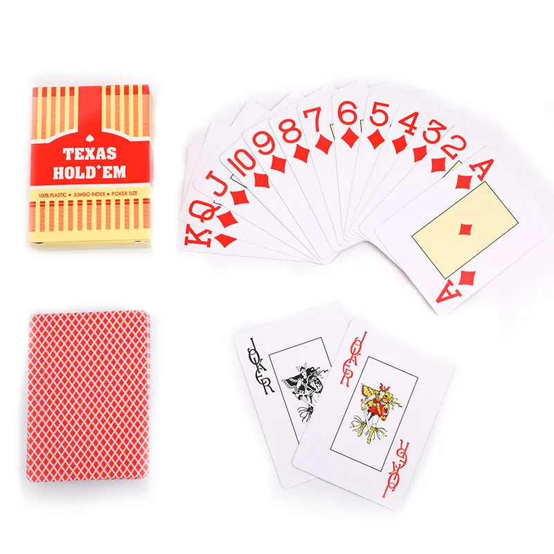 

2 Sets/Lot Classic Poker Card Set Texas Waterproof Frosted Poker Cards Plastic Playing Cards Poker Board Games