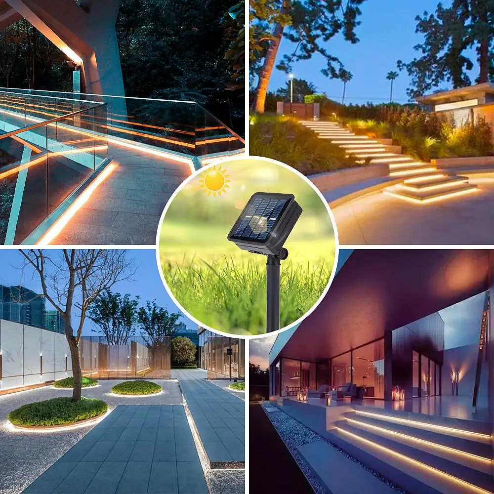 

Street Garland String Lights Outdoor Decorative Lights Strip Outdoor Landscape Lighting 9.8FT Solar Light For Garden Decoration