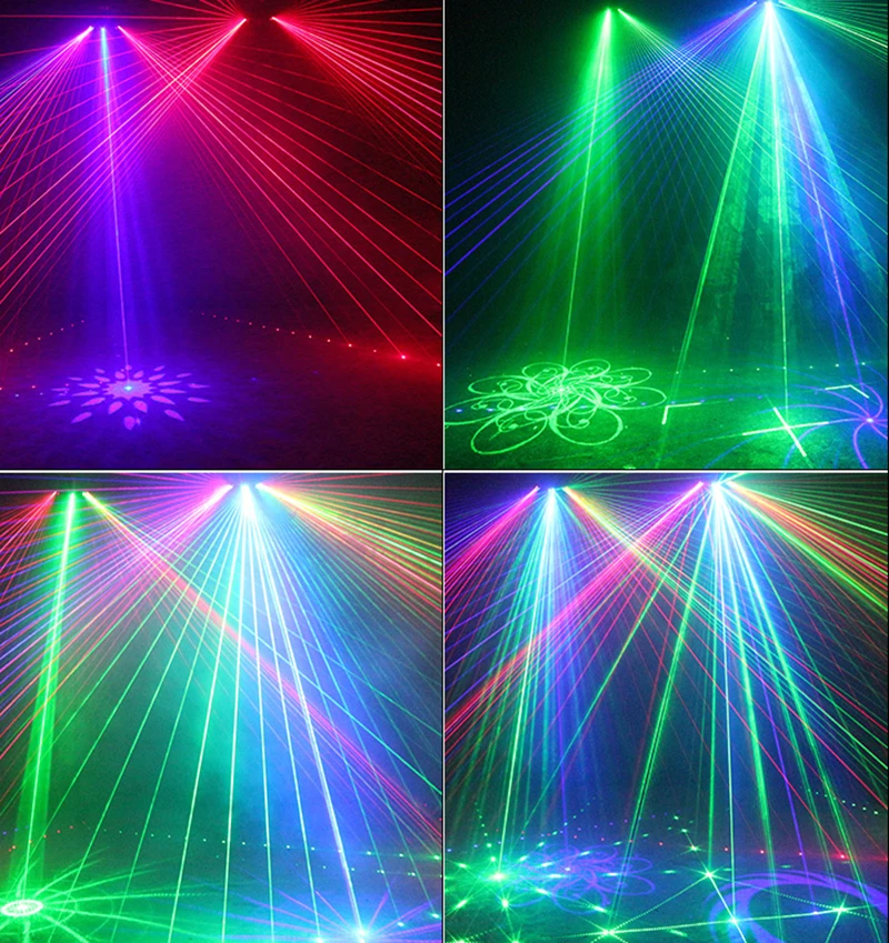 Лазерный проектор для дискотек шесть глаз RGB-подсветка DMX звуковая активация