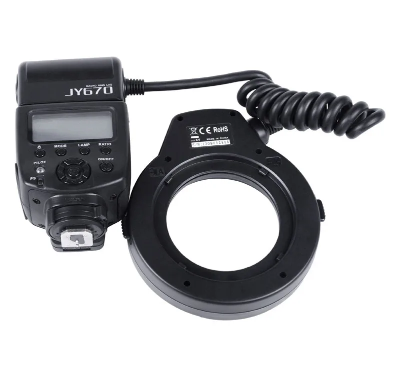 Viltrox JY 670 DSLR Камера фото светодиодное кольцо вспышка для макросъемки Вспышка Speedlite