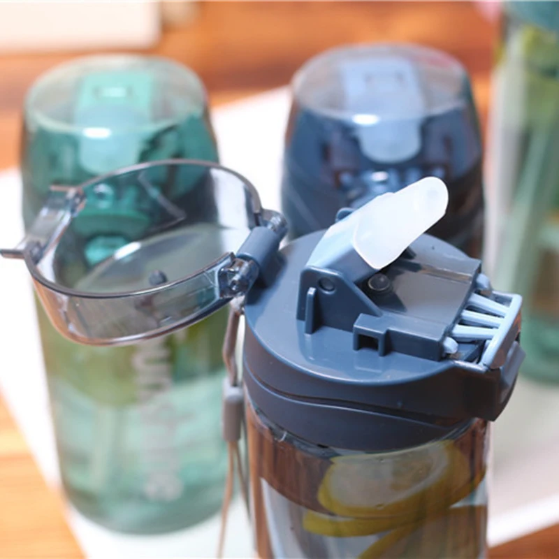 Бутылка для горячей воды 430/550 мл уличные бутылки с соломинкой тритановая