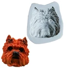 3D силиконовая форма для мыла в виде собаки, инструменты для украшения тортов, смола, сахар, Жевательная резина, форма для заливки шоколада, кондитерских изделий M2379