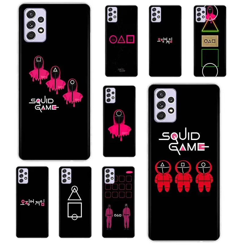 

Funny Squid Game Case Coque Capa For Samsung Galaxy A52 A51 A71 A72 A22 A32 A42 A50 A70 A21S A31 A41 A40 A30 A11 A12 Cover Funda