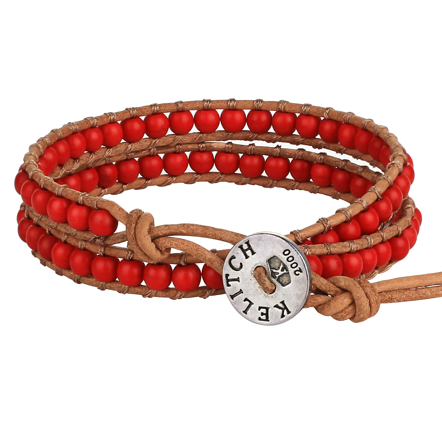 

Kelitch New 2022 Red Stone Long Bracelets For Women Undefined Anime Friends Femme Bangles Emo Girls Gift