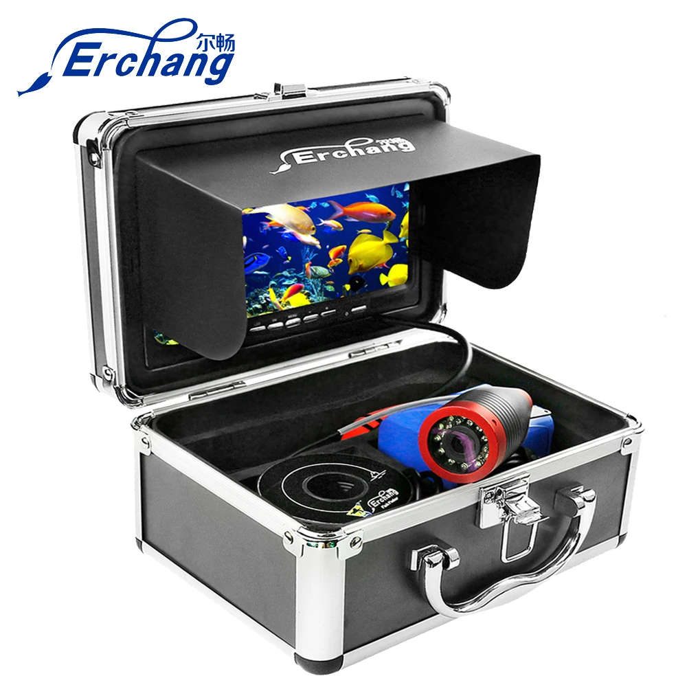 Precio Erchang-Cámara De Pesca Subacuática, 15M, 1000TVL, 12 Uds., Lámpara De Infrarrojos + 12 Uds., Lámpara Blanca Para Pesca En Hielo/Mar