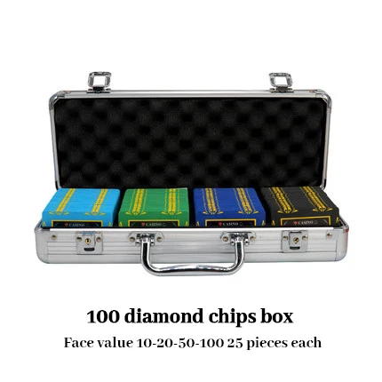 100 шт. 200 Новые квадратные чипсы для покера с большой фигурой 32 г глина + Железная