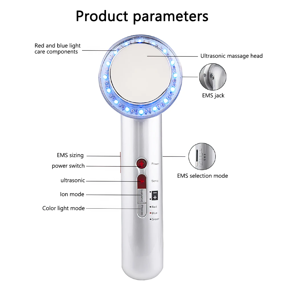 Beste Diozo 7 In 1 Ultrasone Ems Body Afslanken Massager Anti Cellulite Gewichtsverlies Machine Vet Brander Gezicht Lift Massage