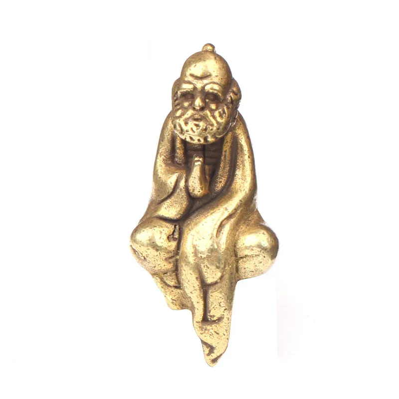 Миниатюрные фигурки винтажная медная подвеска бодхадхарма статуя Будды zen