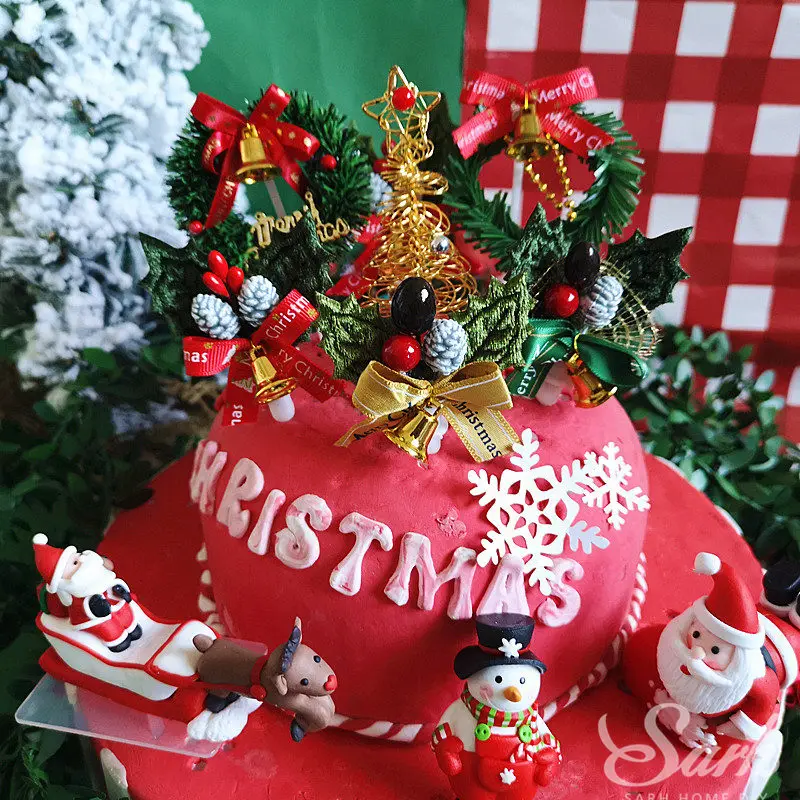 Санта-Клаус лось Фотофон товары для новогодней вечеринки снеговик дерево